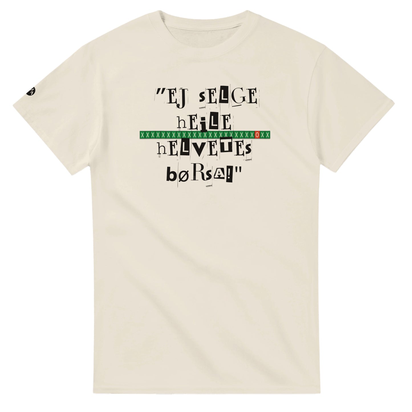 TrapCrackshots Heile Jævla Børsa T natural-shirt – clay shooting shirt for men and women. Captures the frustration and humor of missing 25/25 and the passion behind every shot.