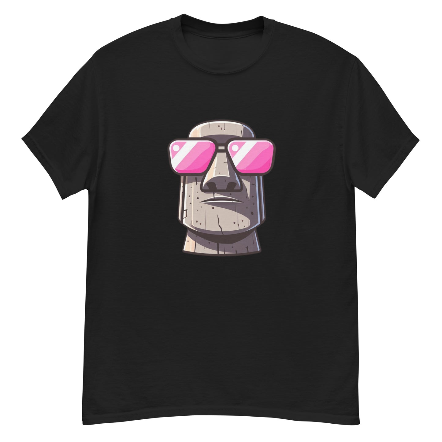 TrapCrackshots Stone Head Pink Black Unisex T-shirt – clay shooting shirt for men and women. Inspired by pink shooting glasses and a stone-cold focus on every clay.