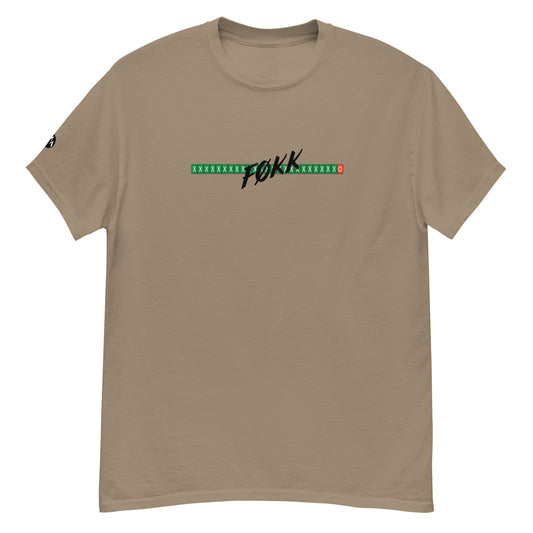 TrapCrackshots FØKK T-shirt Savana– clay shooting shirt for men and women. Represents frustrating shooting days, missed targets, and the humorous side of a bad day on the range.