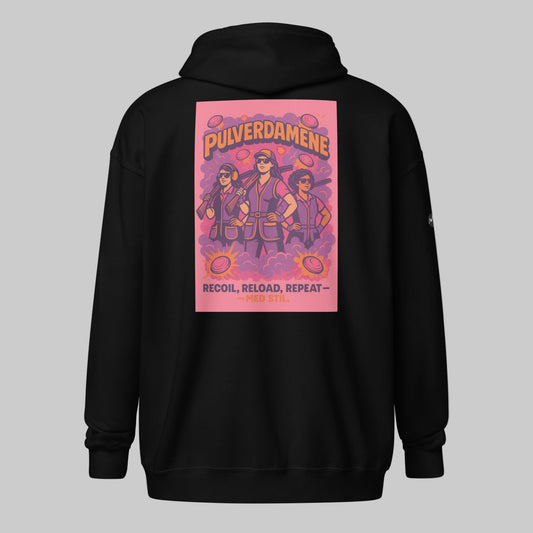 Pulverdamene The Original Black Zip Hoodie Back
