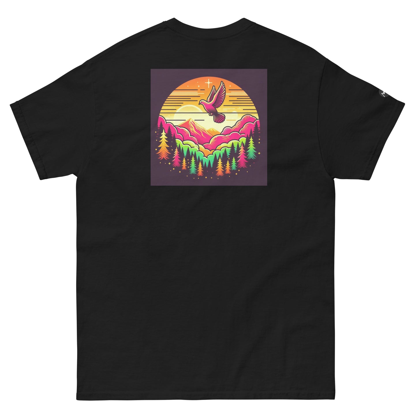 TrapCrackshots Sunset T-shirt – clay shooting shirt for men and women- Black Inspired by evening shooting sessions, focus, and calm conditions on the range.