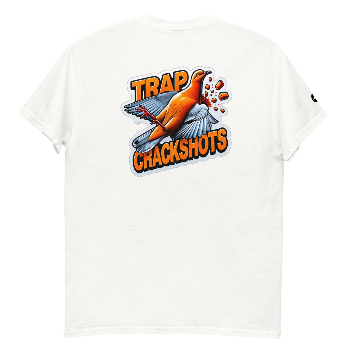 TrapCrackshots Bullseye T-shirt – clay shooting shirt for men and women. Symbolizes precision, control, and the perfect shot mindset.